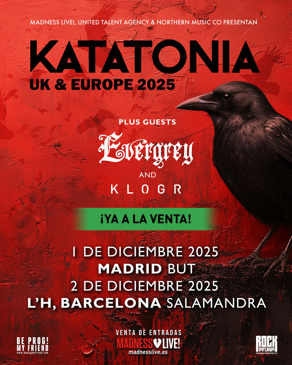 Katatonia gira 2025 España