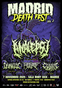 Confirmado el Madrid Death Fest Volumen 2 en la Sala Moby Dick.
