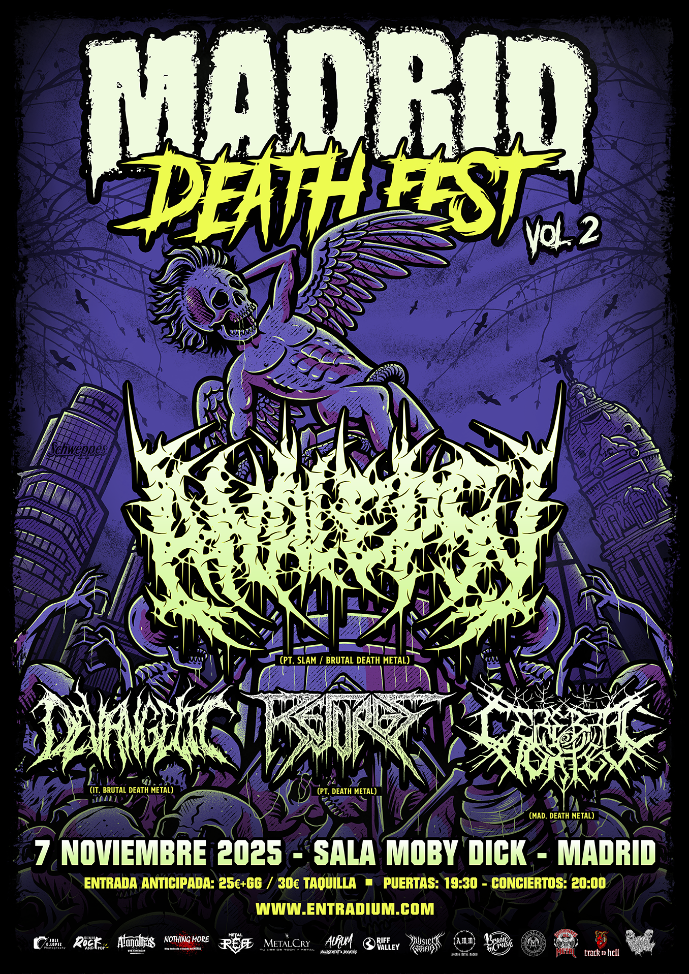 Confirmado el Madrid Death Fest Volumen 2 en la Sala Moby Dick.