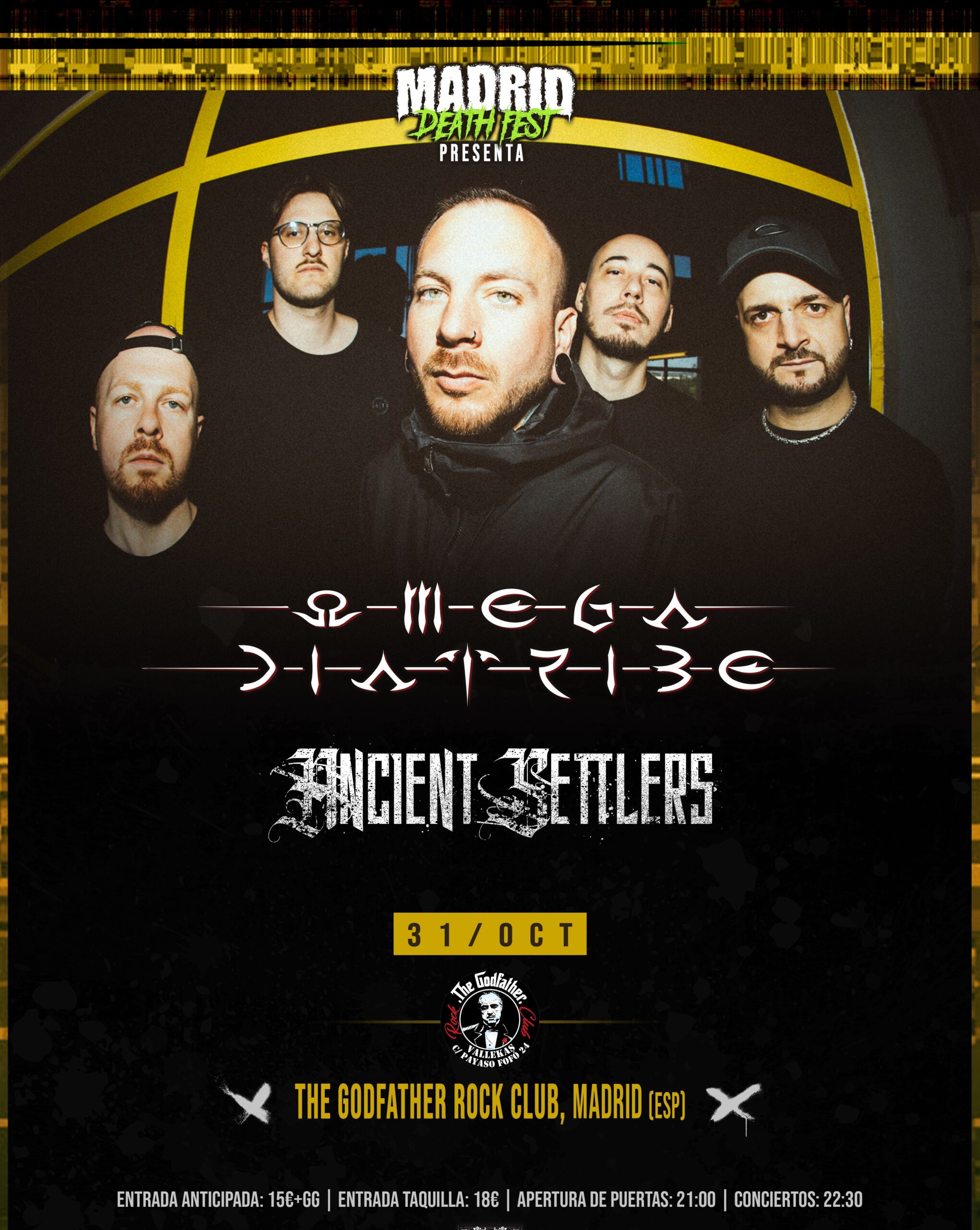 Omega Diatribe en Madrid 2025 junto a Ancient Settlers en Sala Godfather